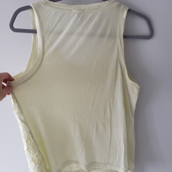 J. Crew Crochet Floral Lace Front Overlay Tank szS - Picture 5 of 15